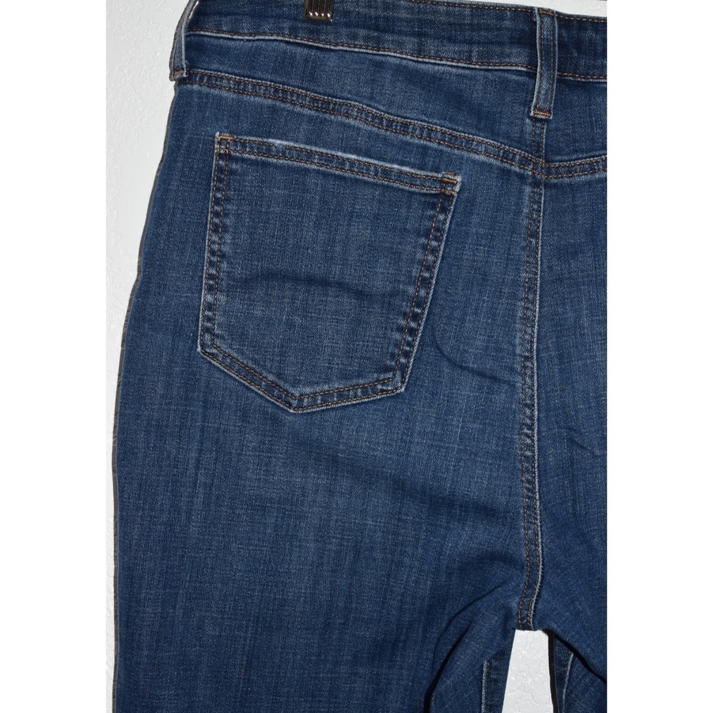 Chicos 2R/12 So Slimming Girlfriend Slim Leg Ankle Jeans Blue 5-Pocket Raw Hem - Picture 9 of 16